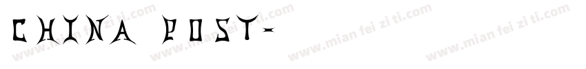 CHINA POST字体转换